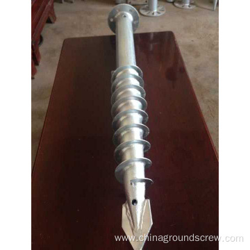 Spiral Carbon Steel Ground Screw Pile With Flange